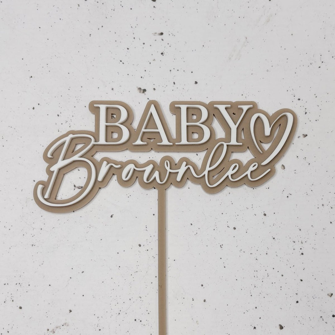Double Layer Baby Shower Cake Topper
