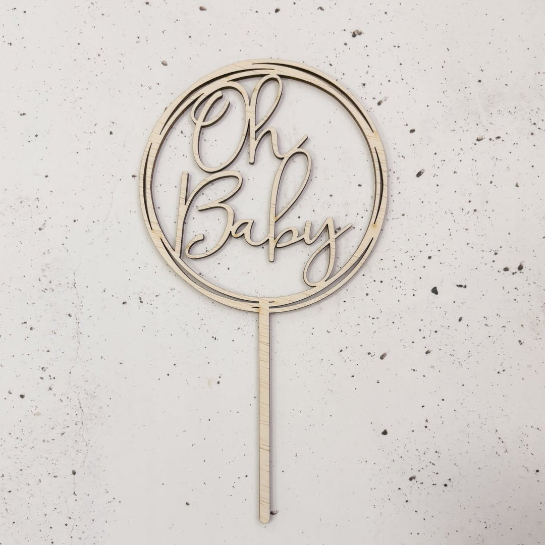 Oh Baby Circle Cake Topper