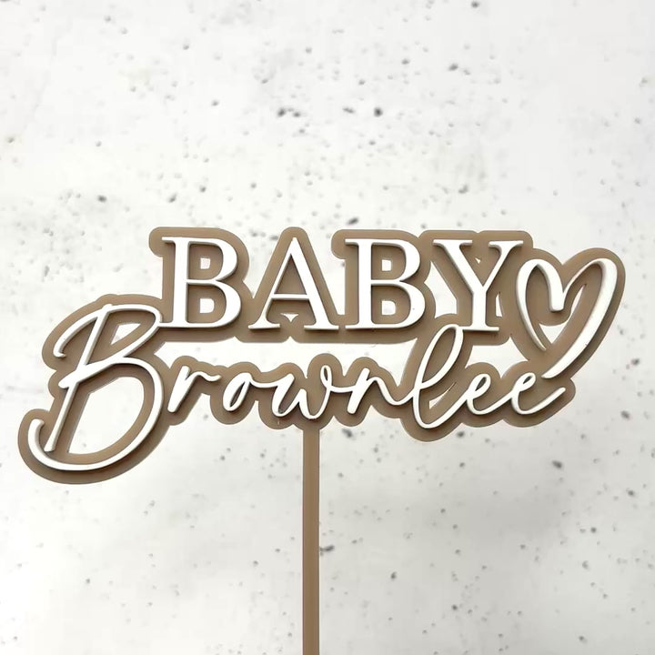 Double Layer Baby Shower Cake Topper