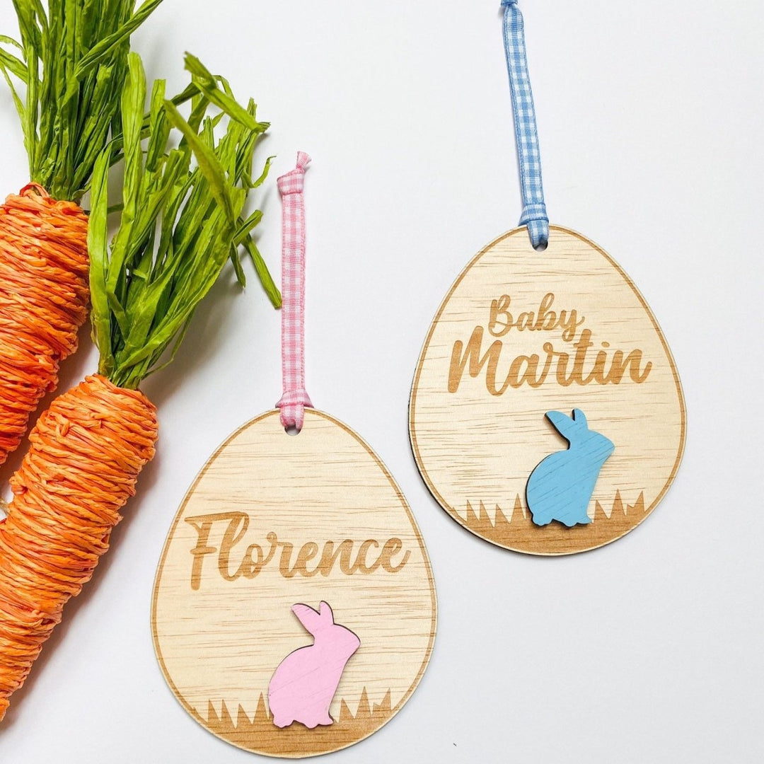Personalised easter tag decoration