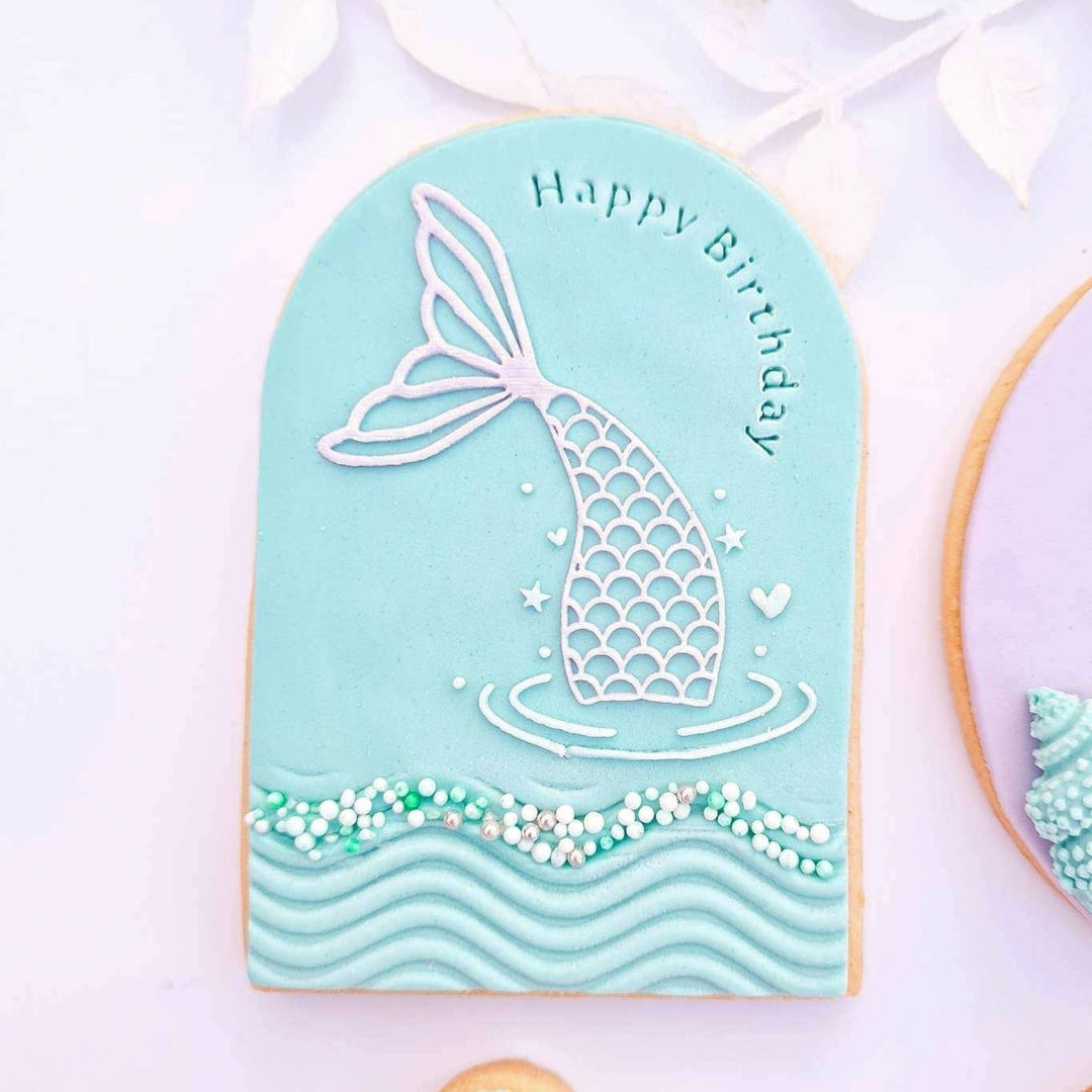 Mermaid Tail Raised Cookie Stamp