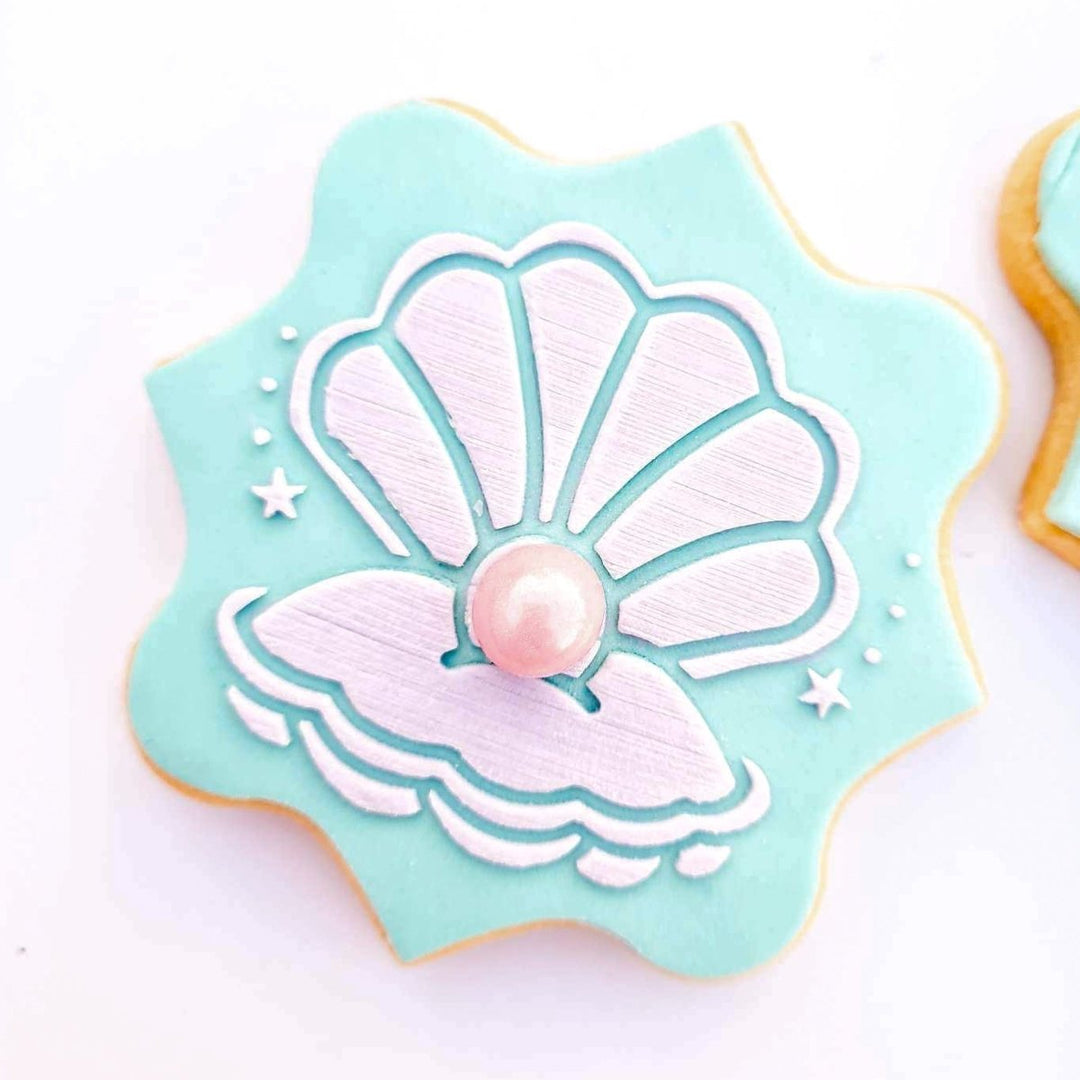 Oyster Shell Raised Cookie Stamp