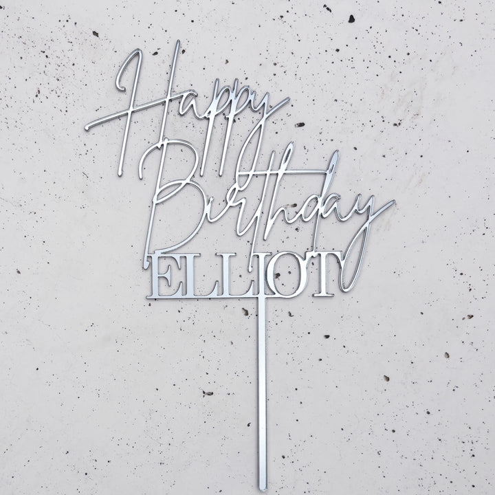 Personalised Happy Birthday Cake Topper