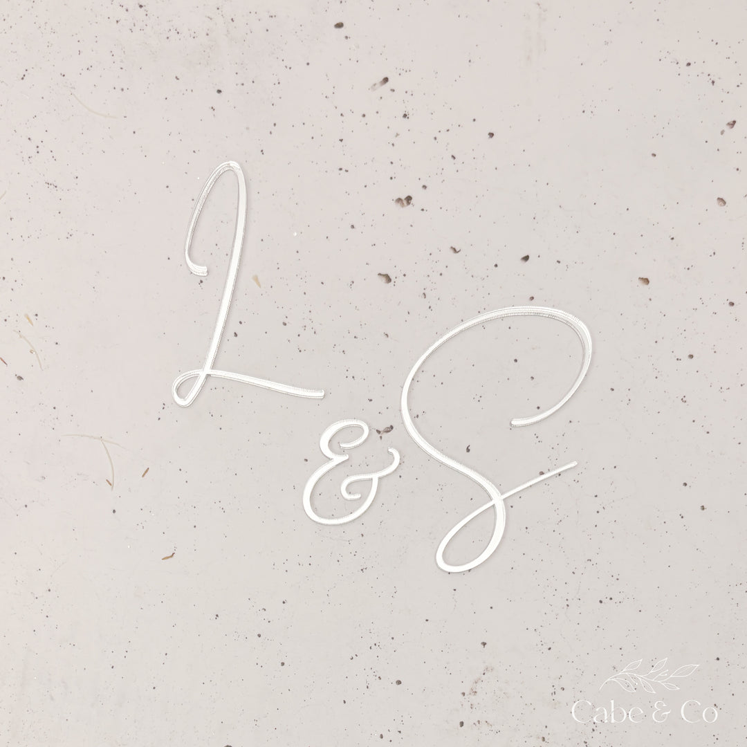 Wedding Cake Initials Charm