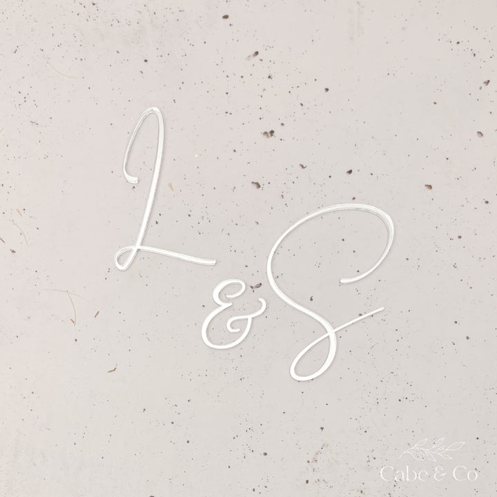 Wedding Cake Initials Charm
