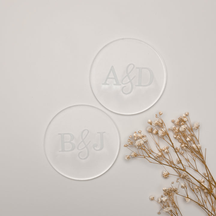 Wedding or Engagement Cookie Debosser - custom initials