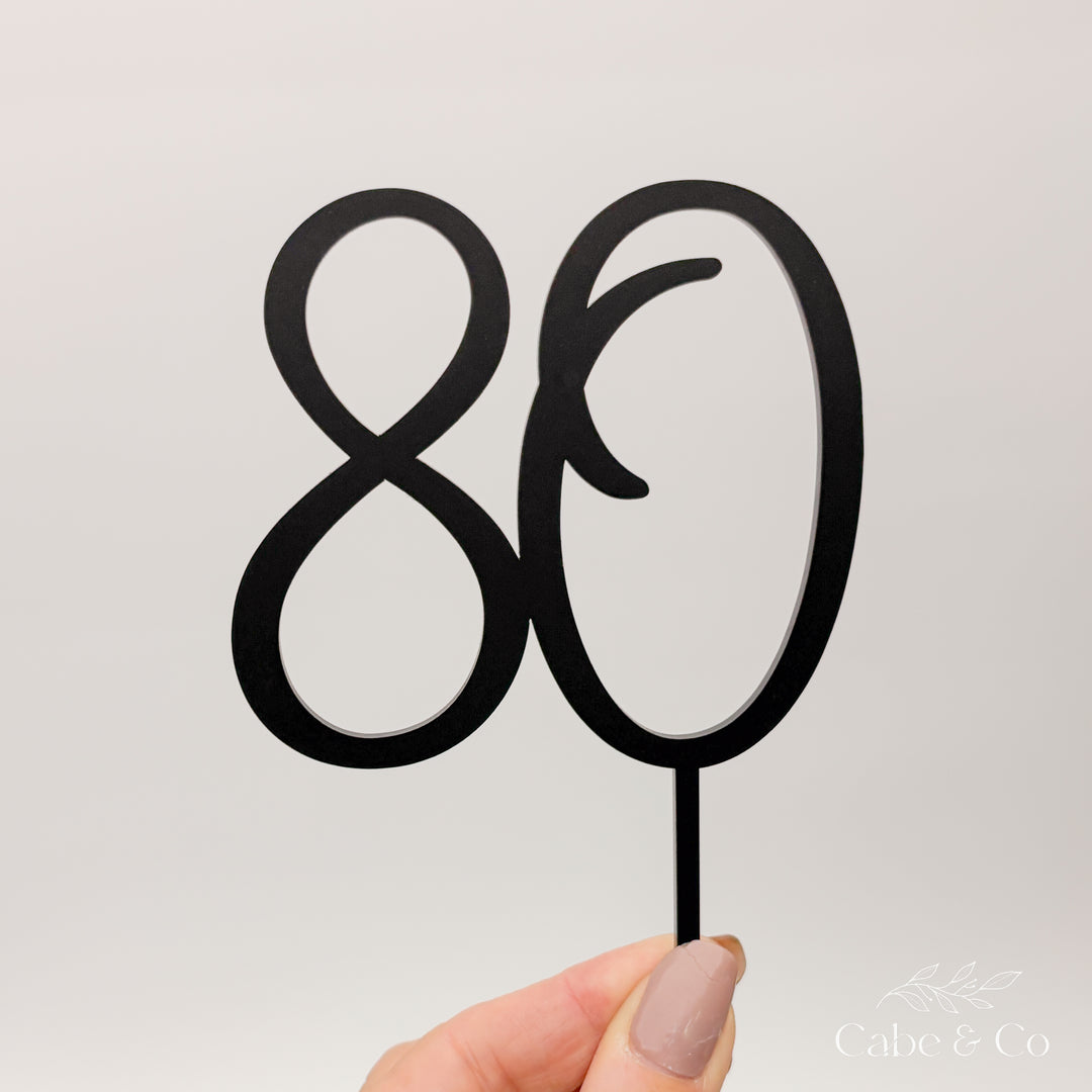 Custom Age Cake Topper