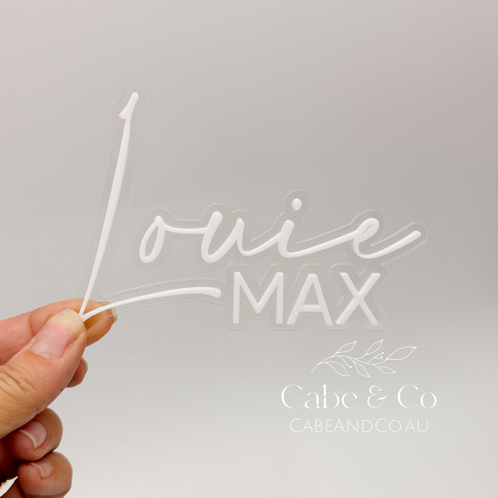 Personalised Double Layered Cake Charm
