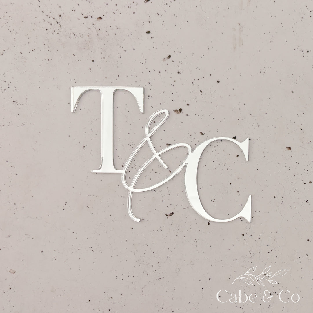 Wedding Cake Serif Initials Charm