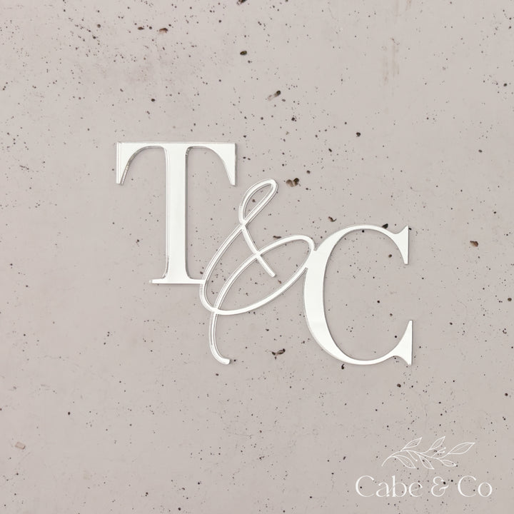 Wedding Cake Serif Initials Charm