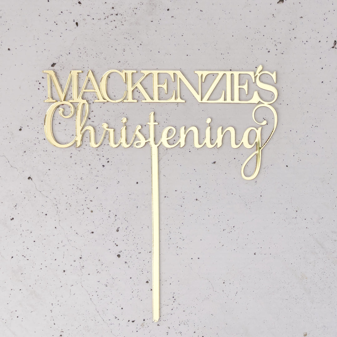 Personalised Christening Cake Topper