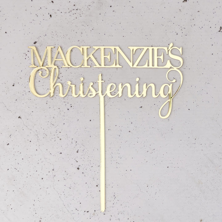 Personalised Christening Cake Topper