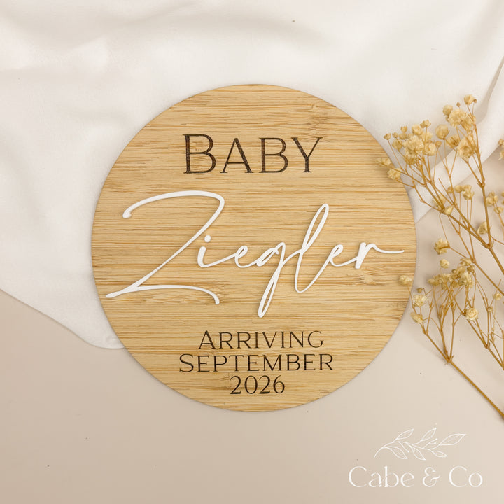 Personalised Pregnancy Announcement Board