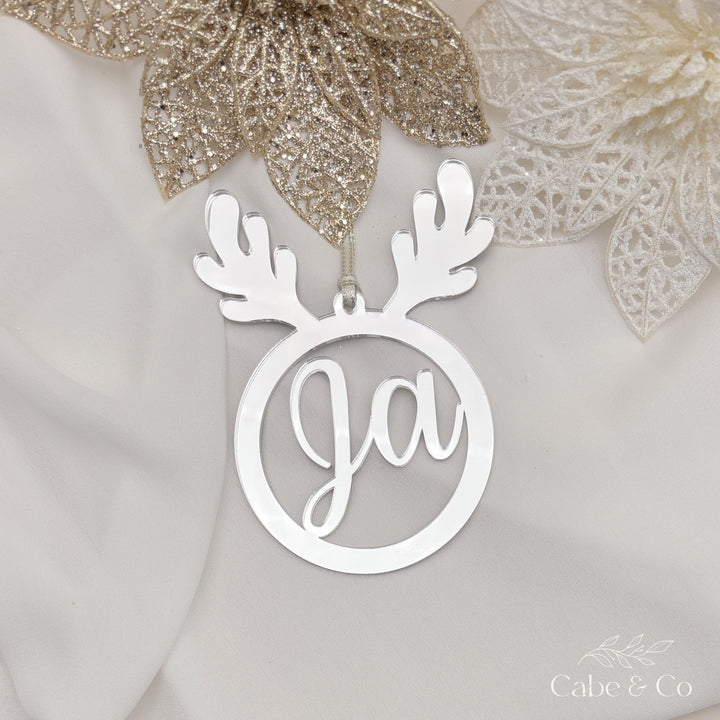 Reindeer Christmas Bauble - perfect gift for new baby or children for Xmas