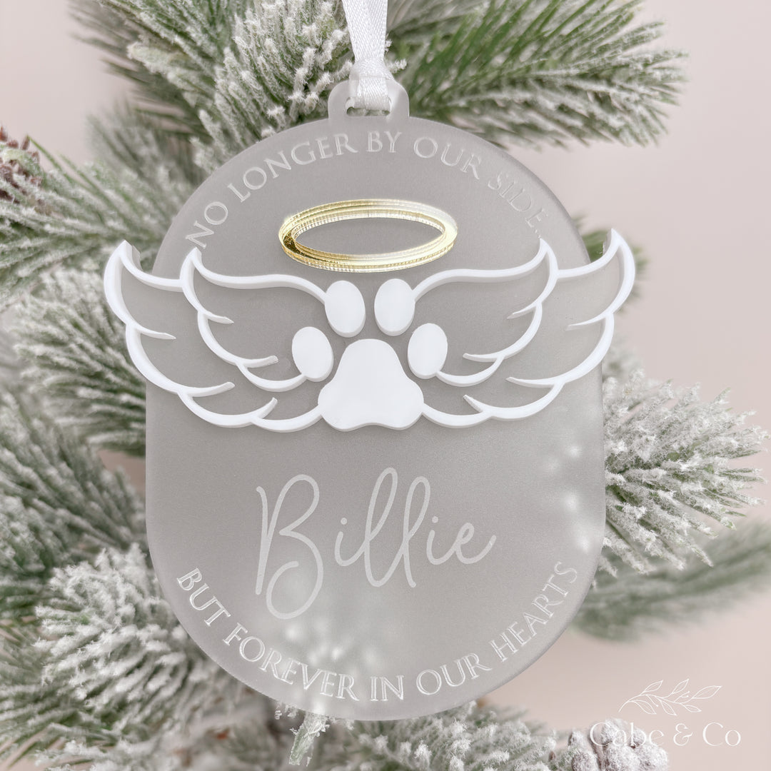 Pet Memorial Ornament - Angel Wings & Halo