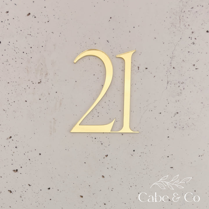 Custom Serif Age Cake Topper