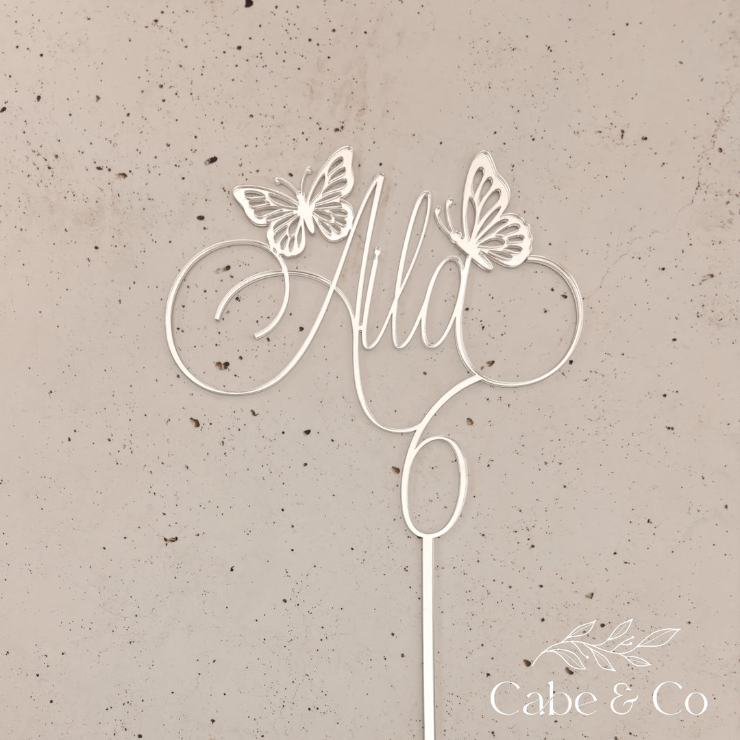 Butterfly Themed Cake Topper
