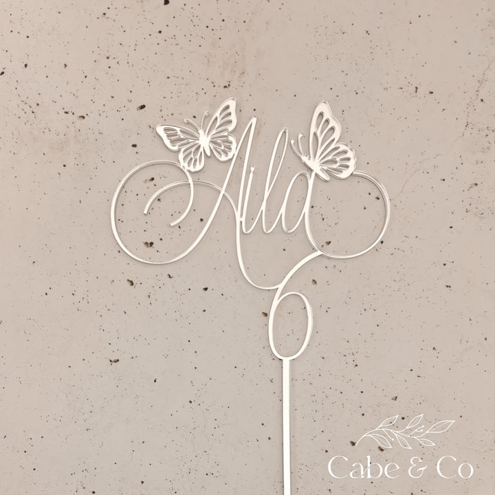 Butterfly Themed Cake Topper