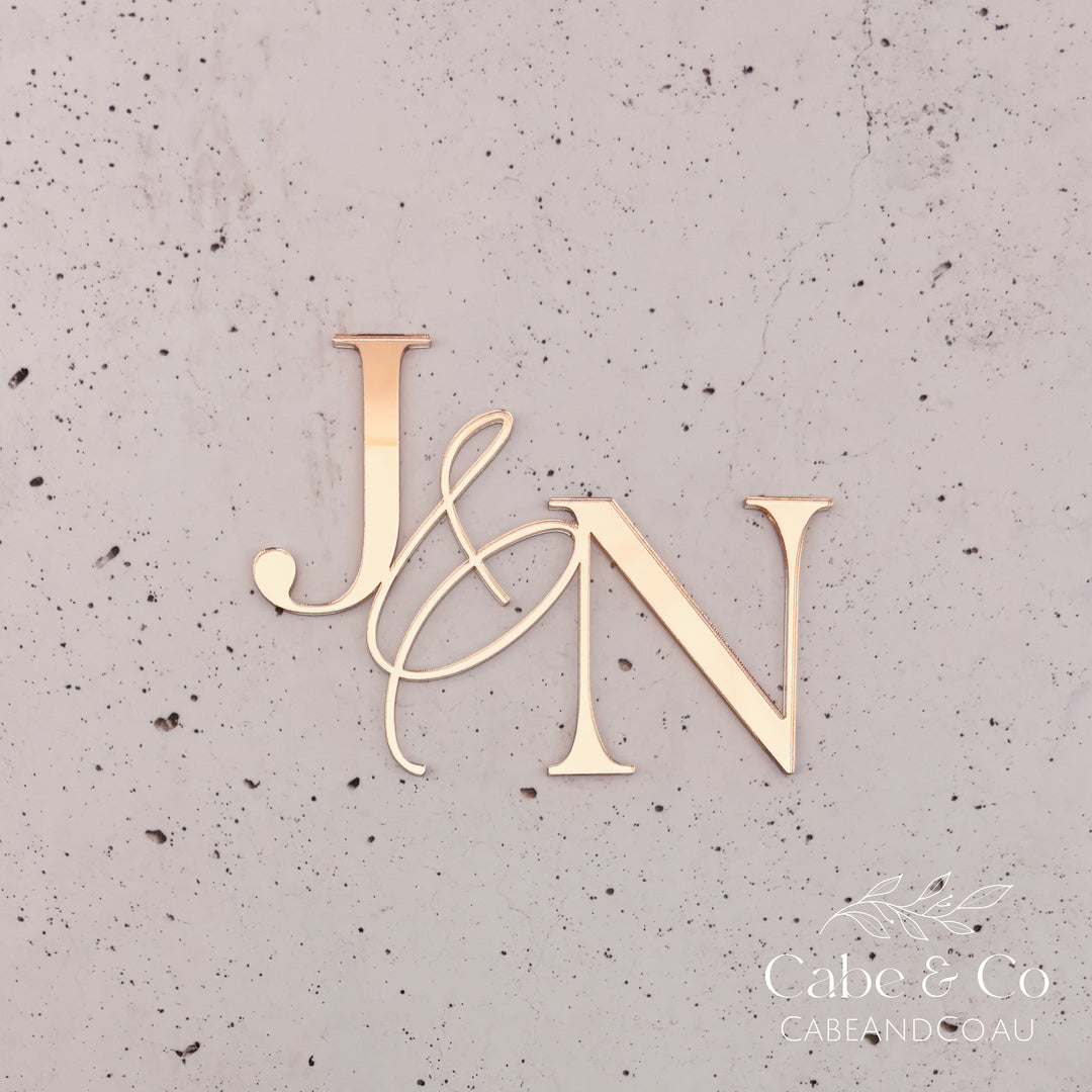 Wedding Cake Serif Initials Charm