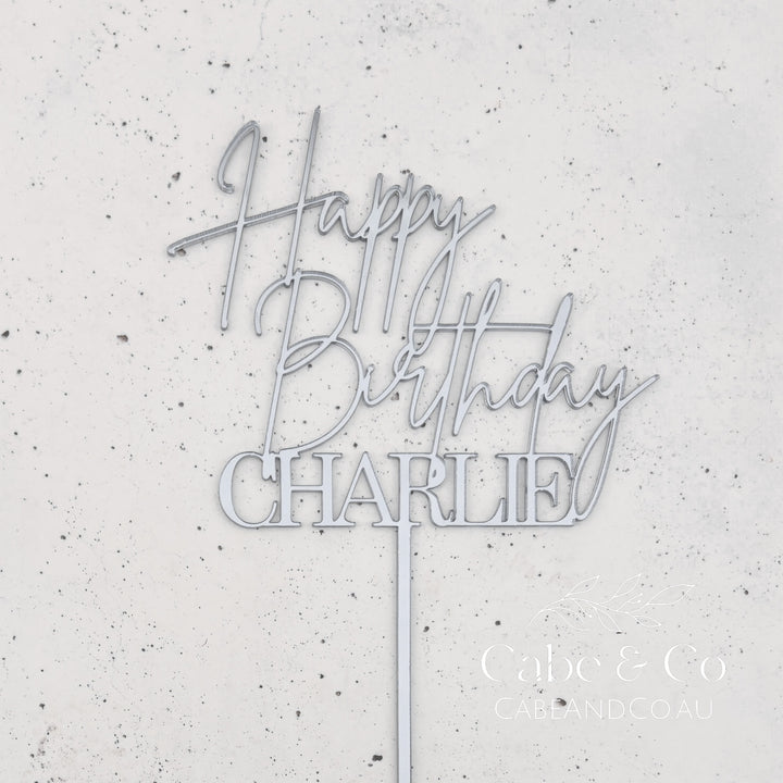 Personalised Happy Birthday Cake Topper