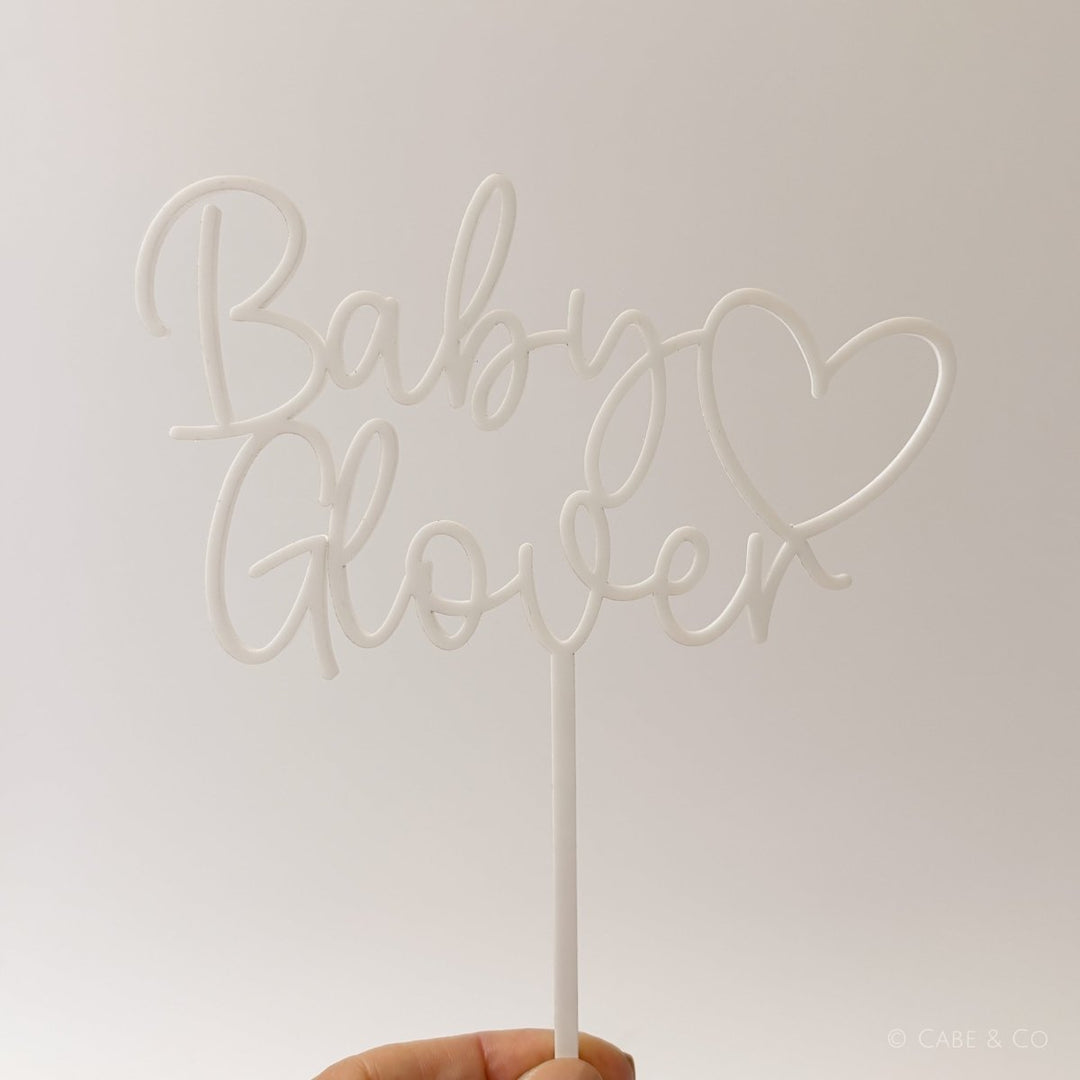 Baby Shower Heart Cake Topper