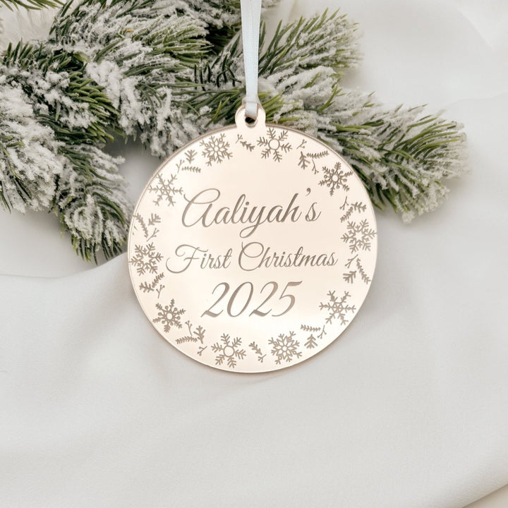 Baby's First Christmas Bauble - Snowflake Design