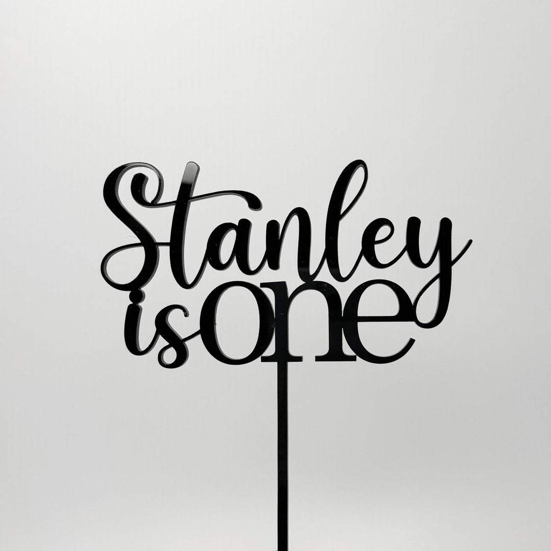 Birthday Cake Topper with Name & Age