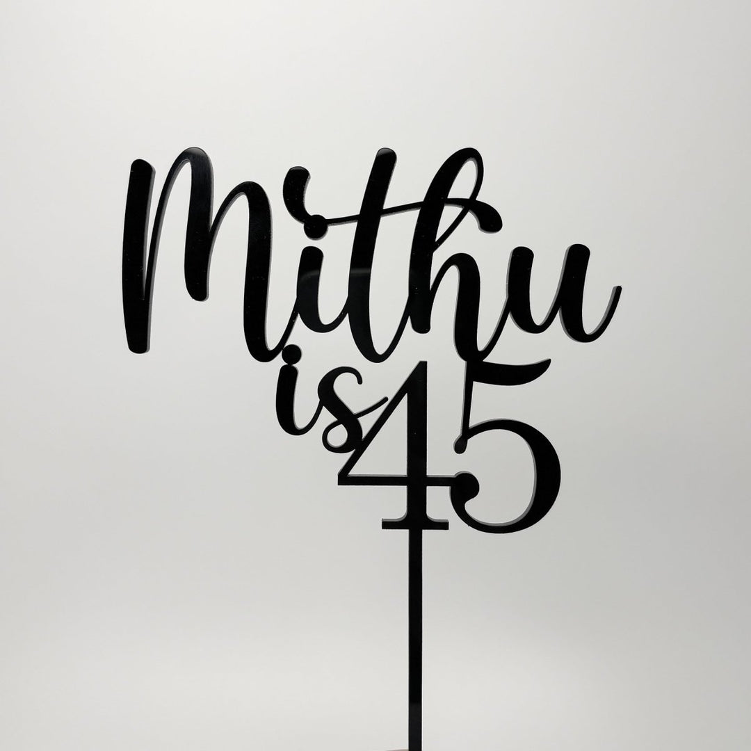 Birthday Cake Topper with Name & Age
