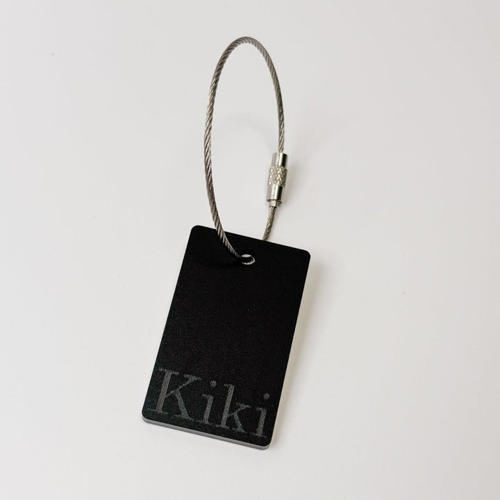Black Personalised Luggage Tag
