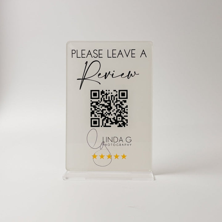 Business QR Code Counter Sign