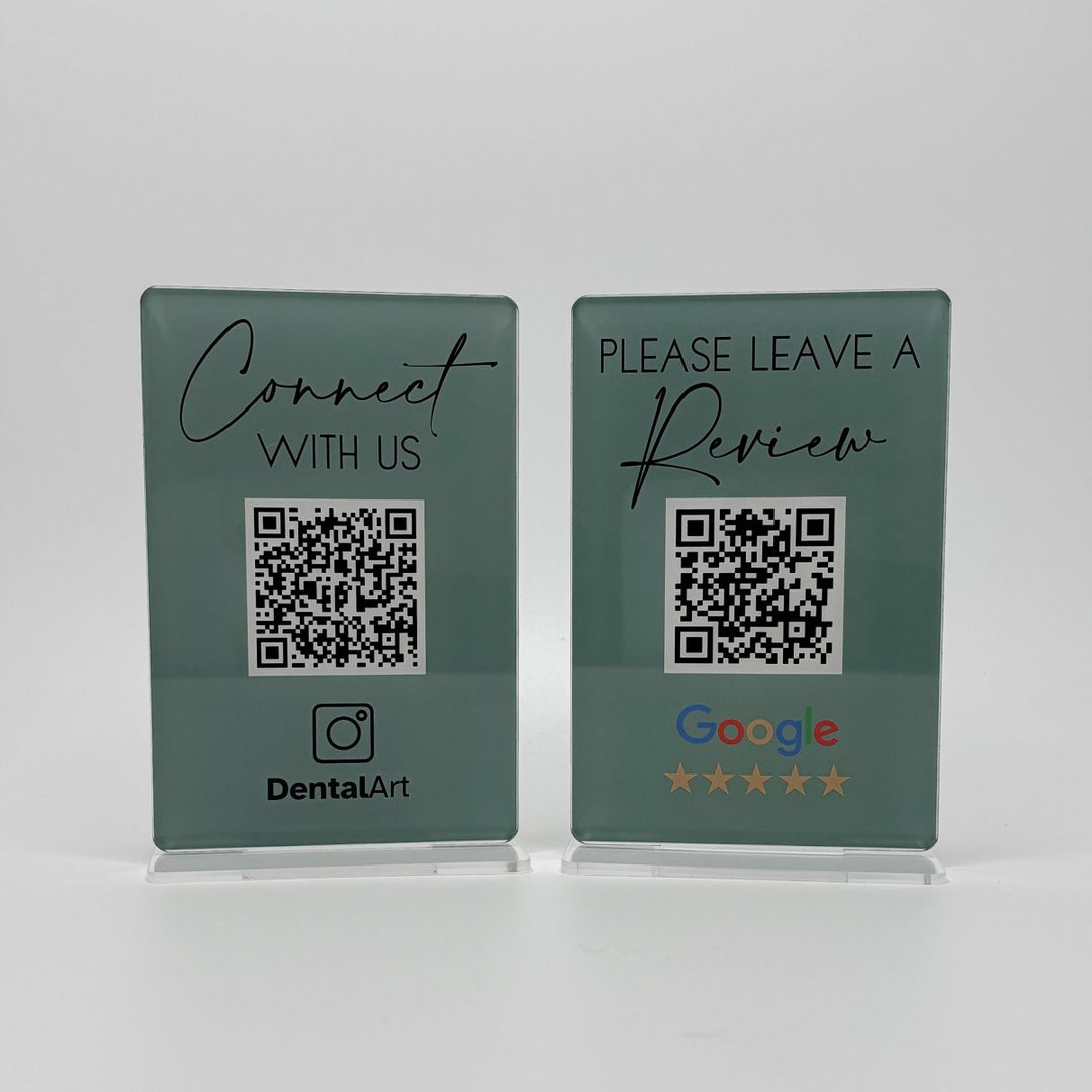 Business QR Code Counter Sign