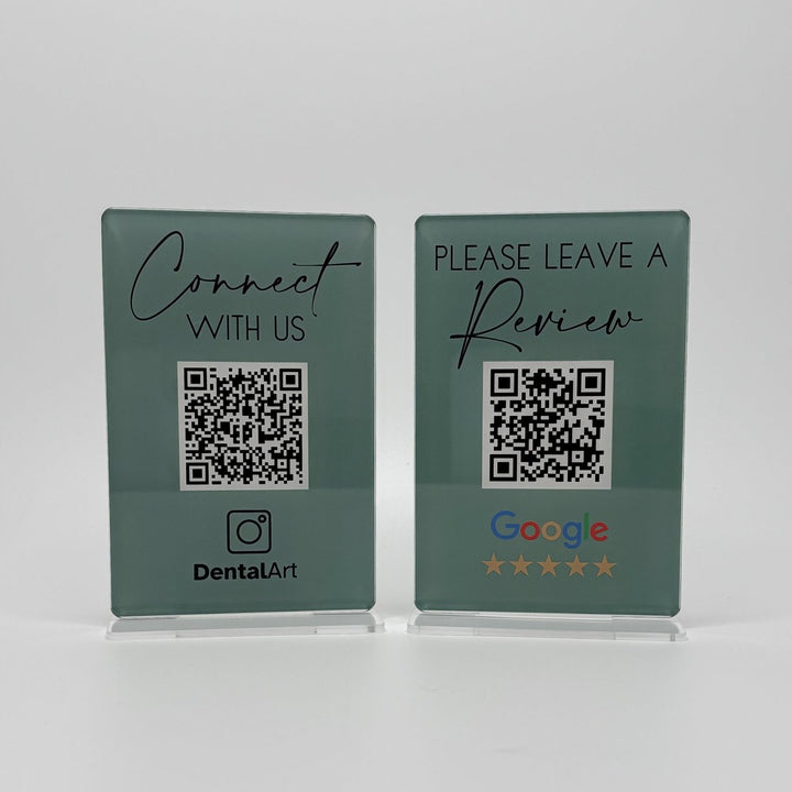 Business QR Code Counter Sign