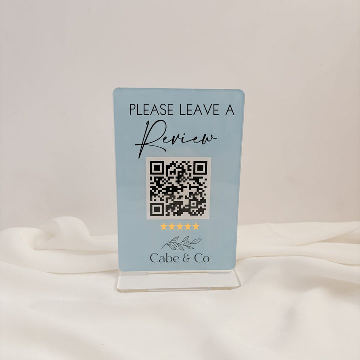 Business QR Code Counter Sign