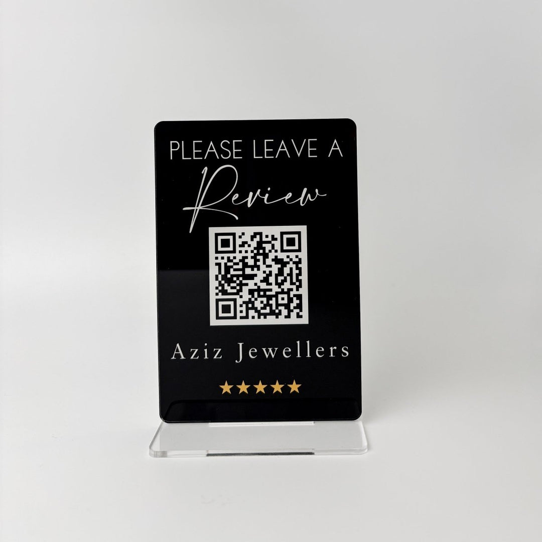 Business QR Code Counter Sign