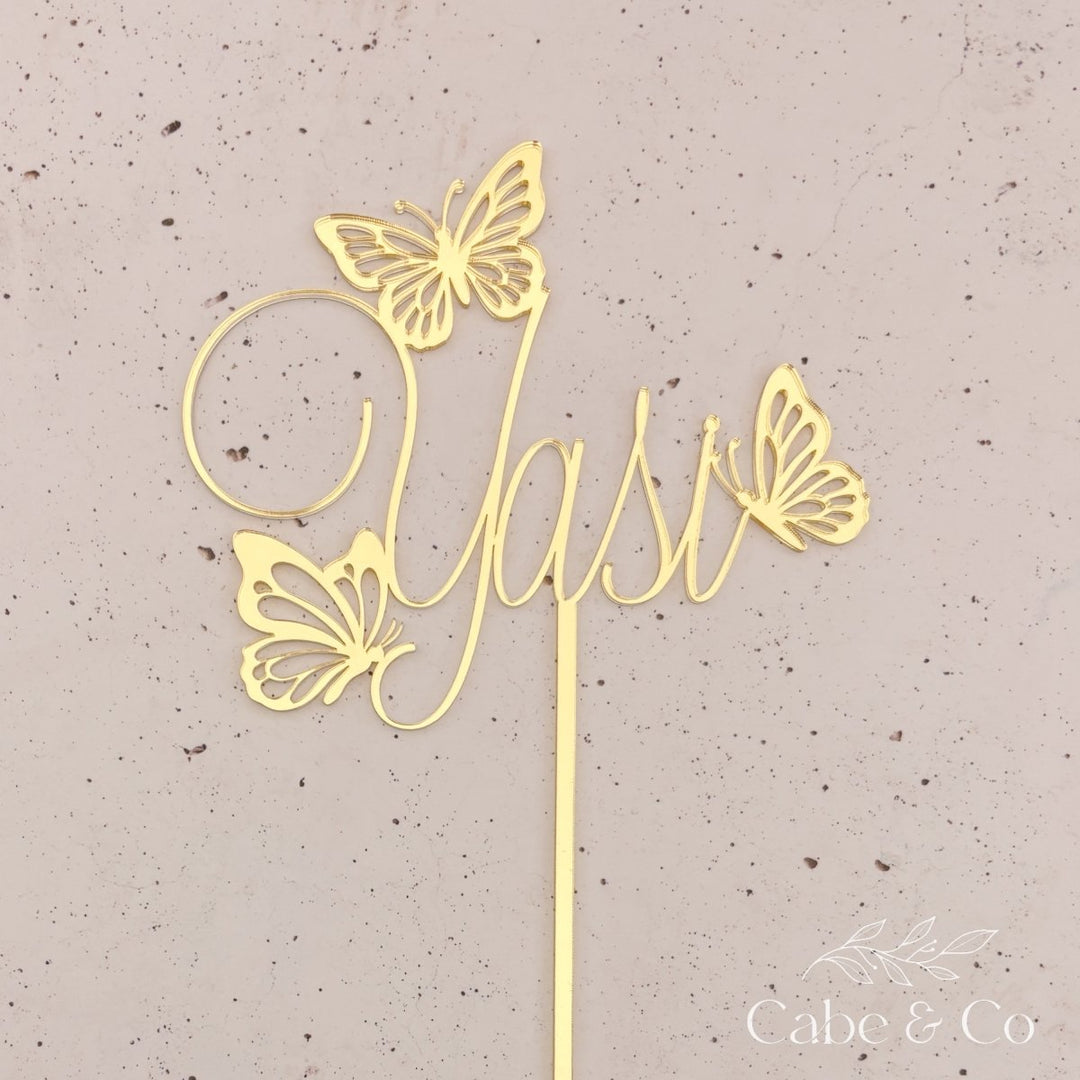 Butterfly Themed Cake Topper