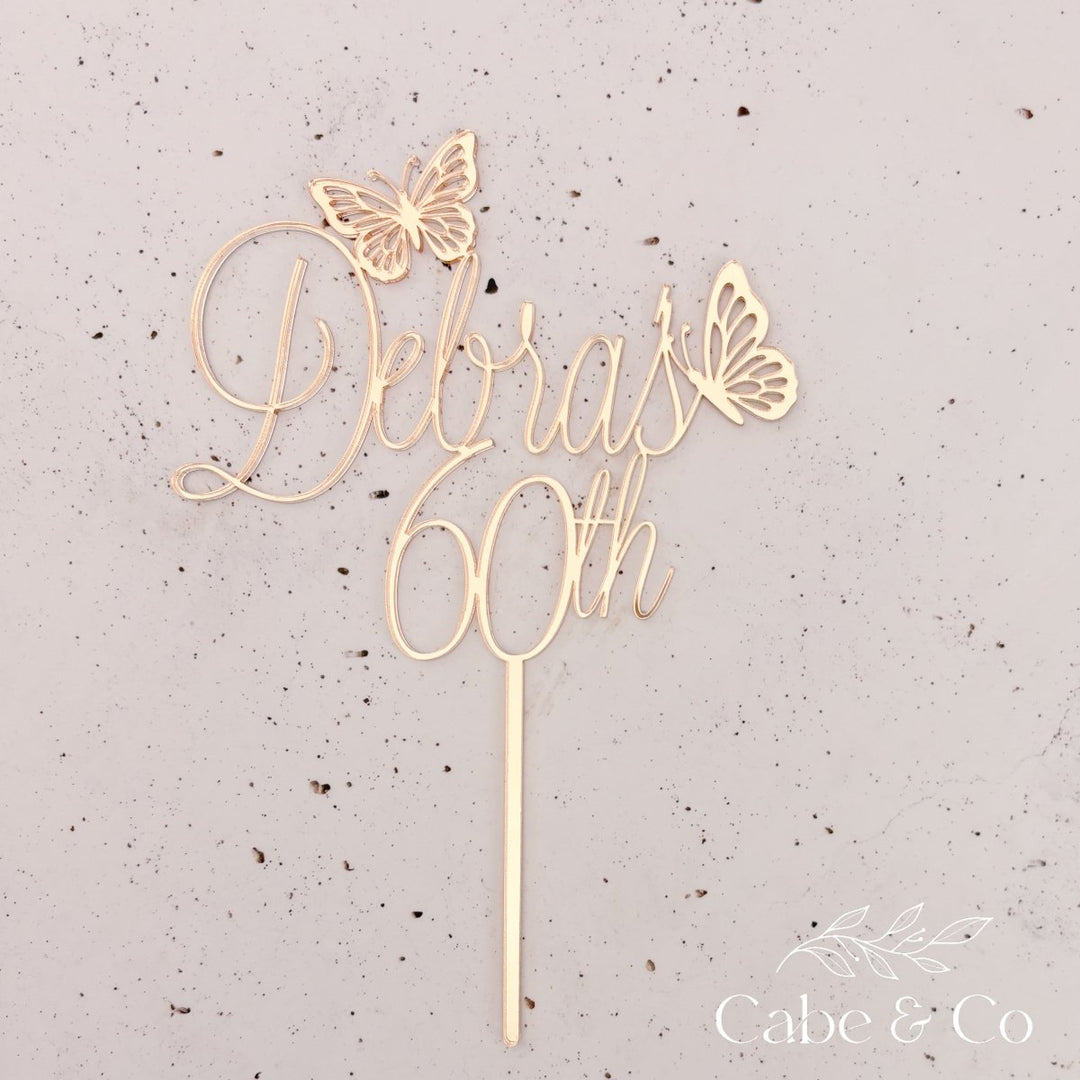 Butterfly Themed Cake Topper