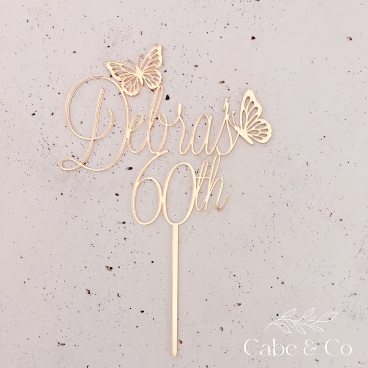 Butterfly Themed Cake Topper