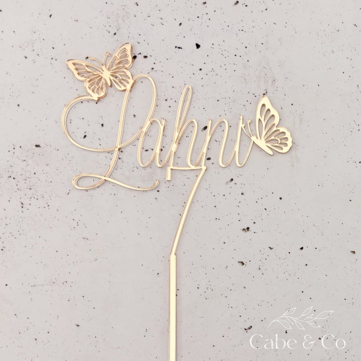 Butterfly Themed Cake Topper