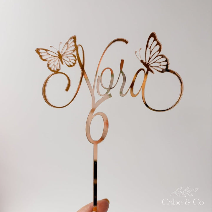 Butterfly Themed Cake Topper