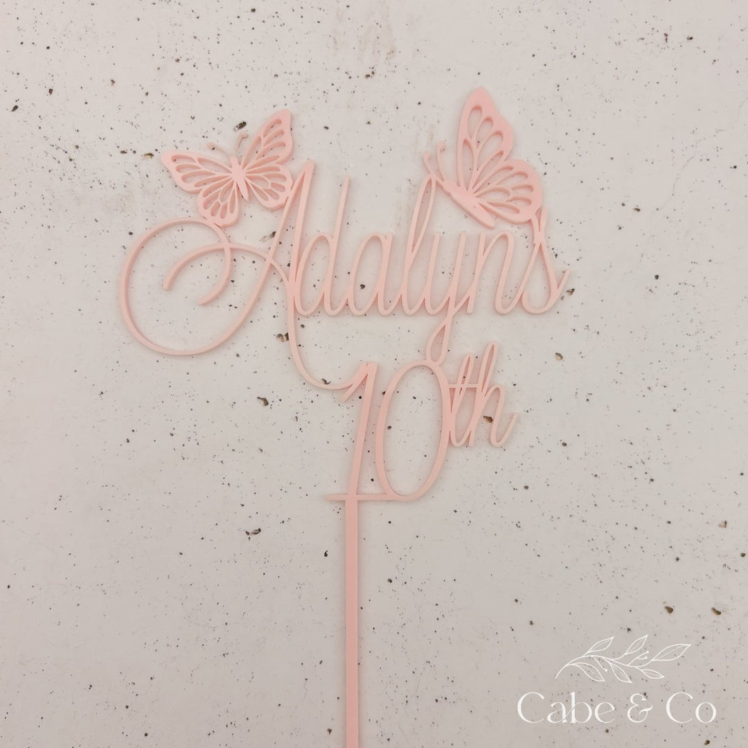 Butterfly Themed Cake Topper