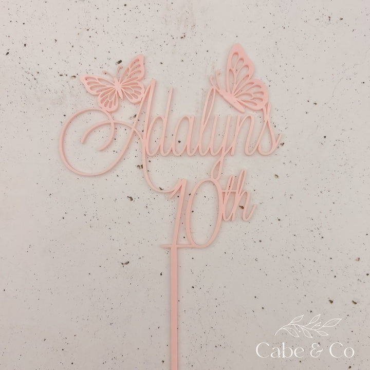 Butterfly Themed Cake Topper