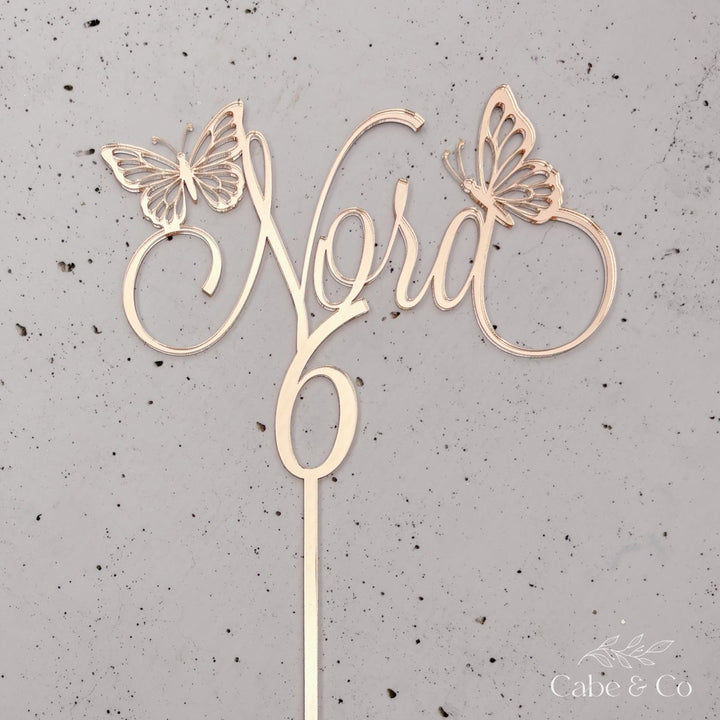 Butterfly Themed Cake Topper
