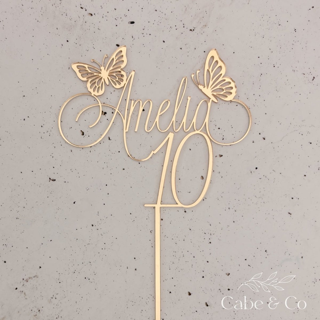 Butterfly Themed Cake Topper