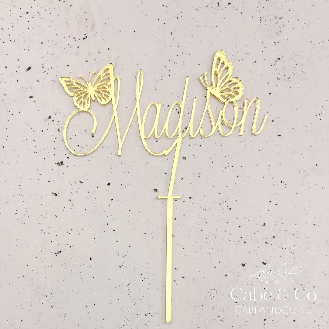 Butterfly Themed Cake Topper
