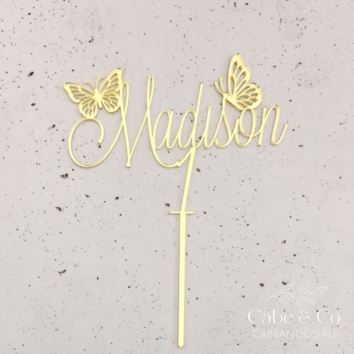 Butterfly Themed Cake Topper