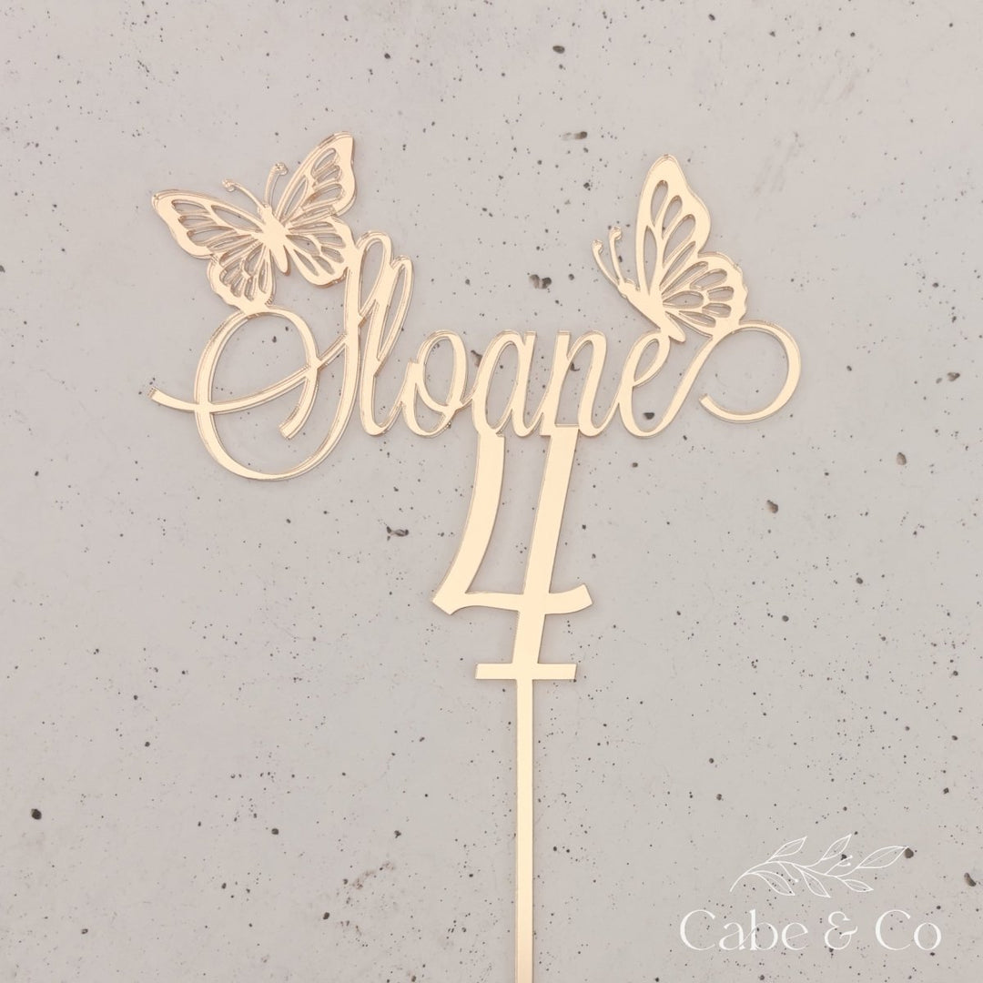 Butterfly Themed Cake Topper