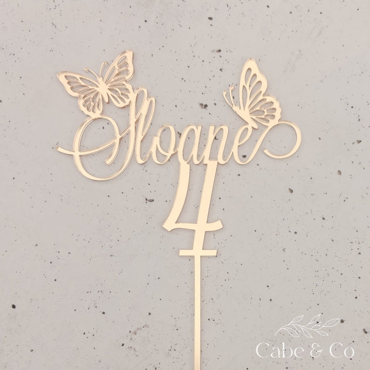 Butterfly Themed Cake Topper