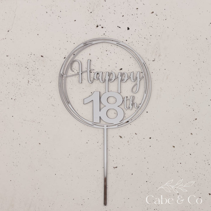 Circle Age Cake Topper