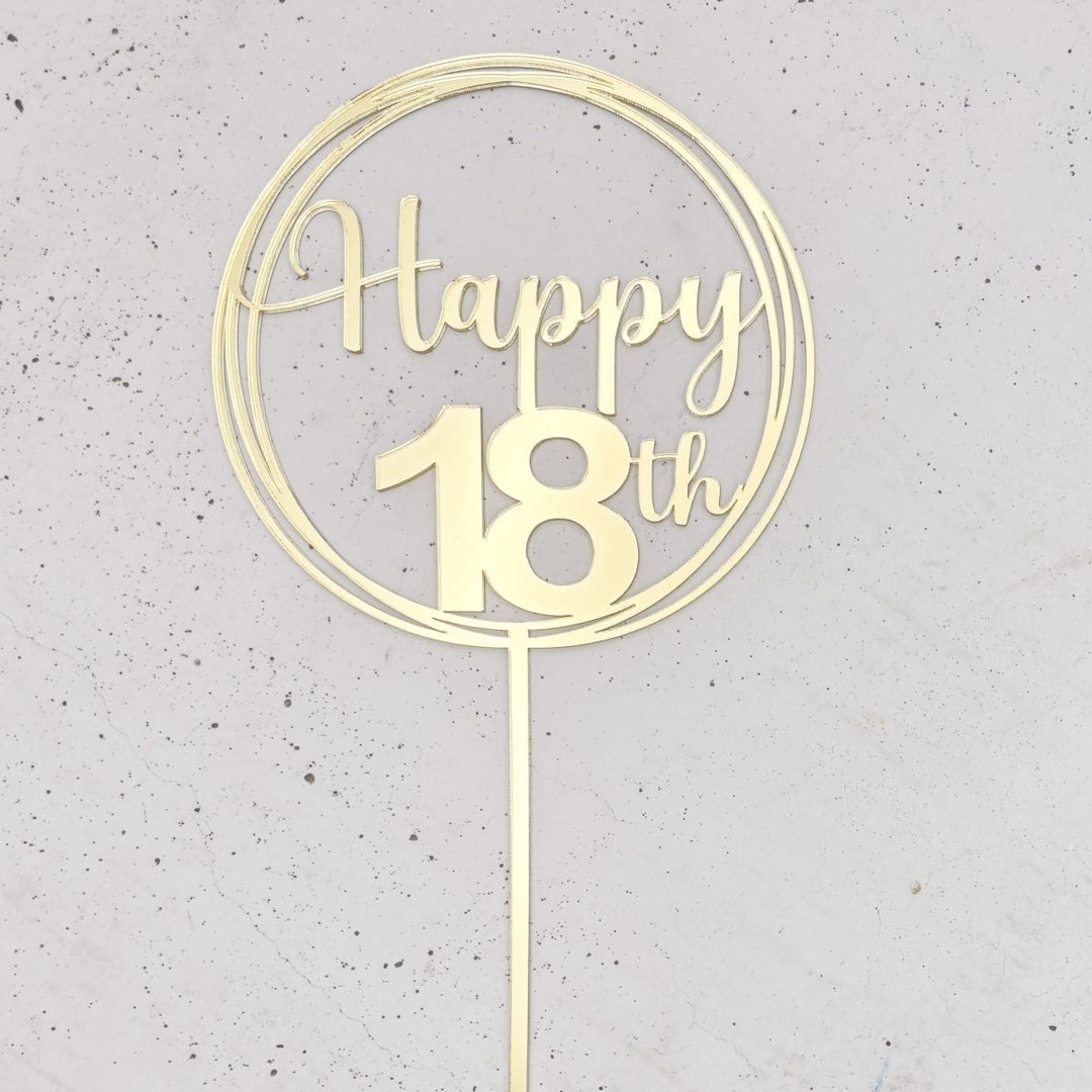 Circle Age Cake Topper