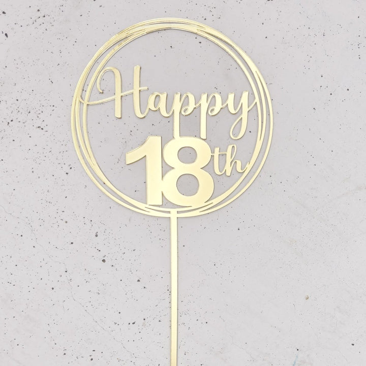 Circle Age Cake Topper